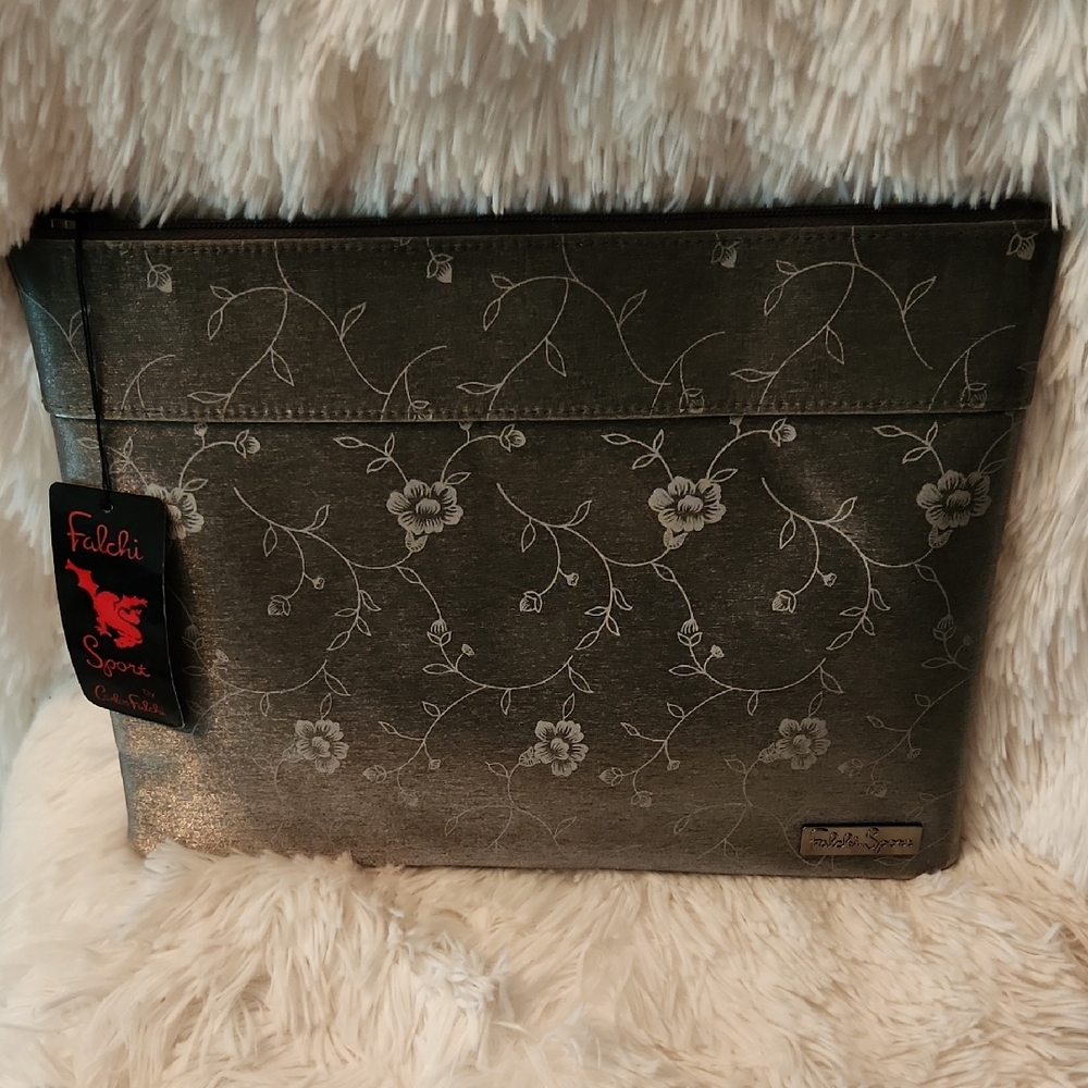 Black Floral Clutch